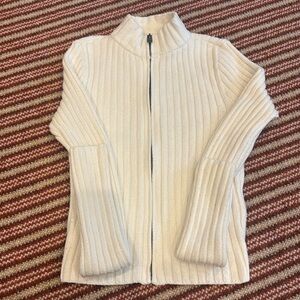 Hollister ribbed zip up sweater